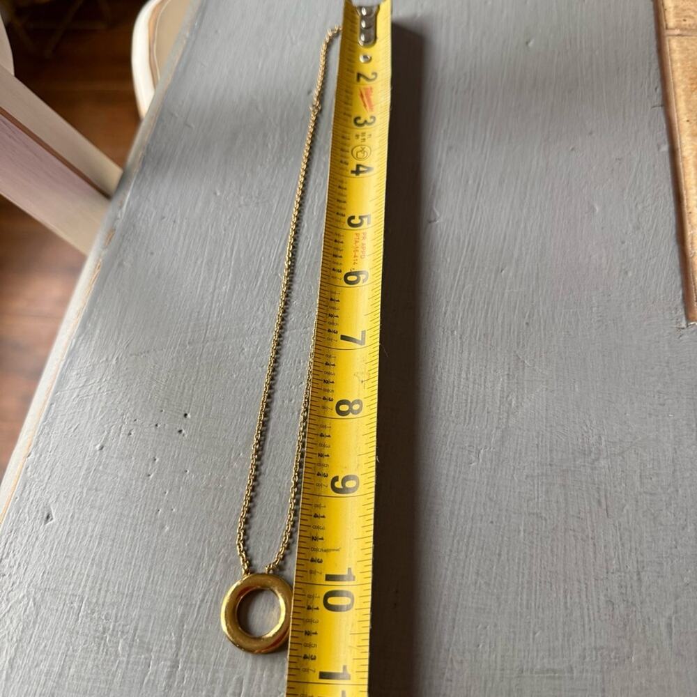 Michael Kors Gold Tone Ring Pendant Necklace - Picture 7 of 7